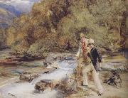 John Frederick Lewis Piscator look you now,you see him plain bring hither the landing net a good one,sixteen inches long See lzaak Walton (mk47) oil painting reproduction